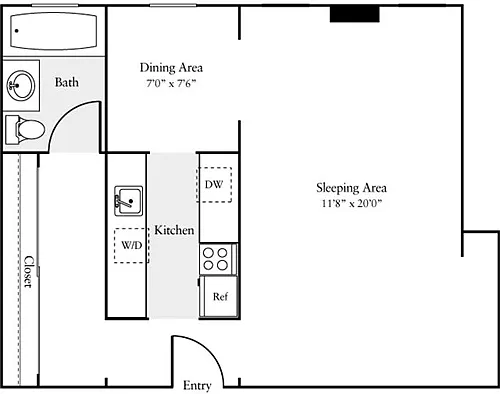 Floor plan Studio N