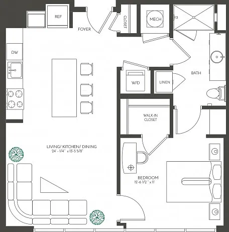 One Bedroom Suite 1A-1 Stack 7 One Bedroom Suite 1A-1 Stack 7