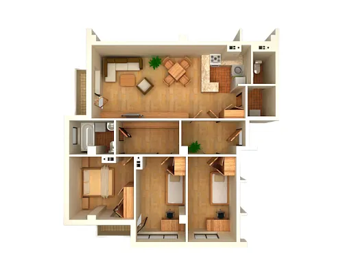 Floor plan 3/2 60%