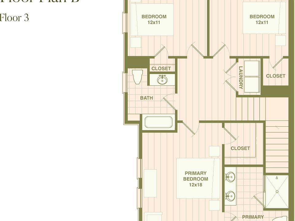 Third floor living space includes a generous primary bedroom, and speed-queen washer and dryer Third floor living space includes a generous primary bedroom, and speed-queen washer and dryer