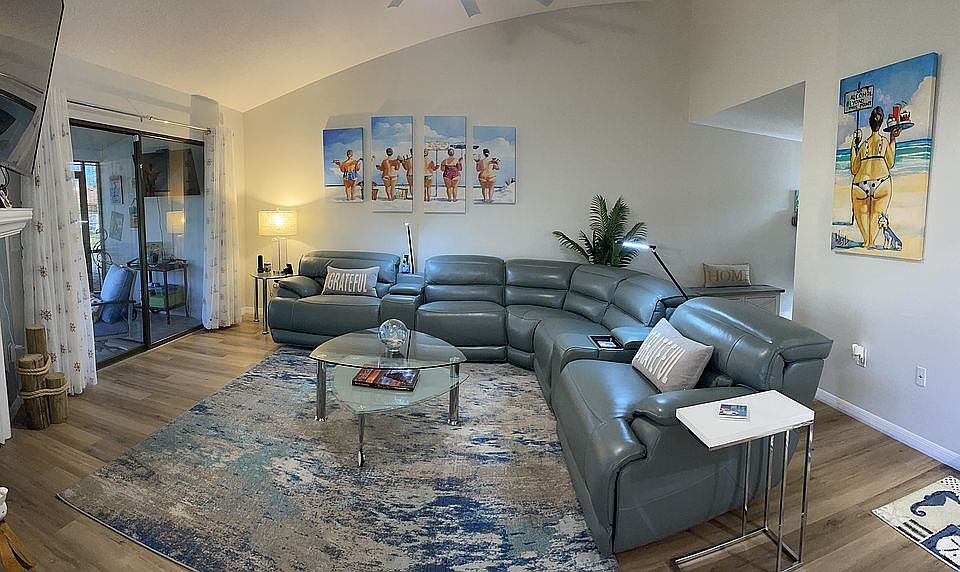 Living Room w/ High Ceilings