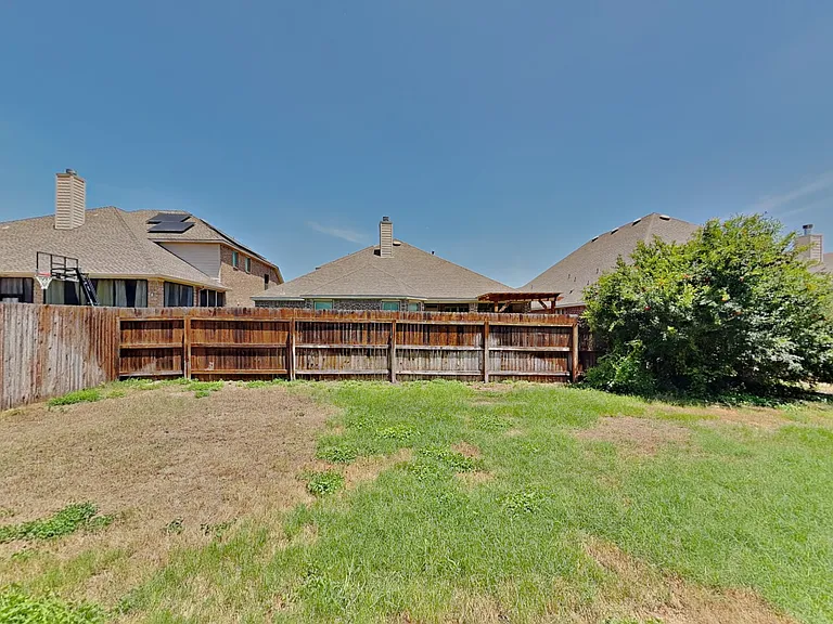 This suburban home features a