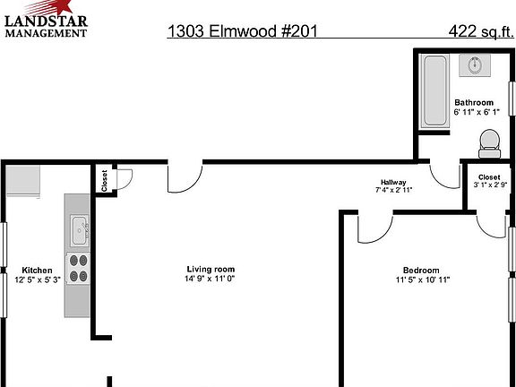 4th image of 1303 Elmwood Ave APT 201