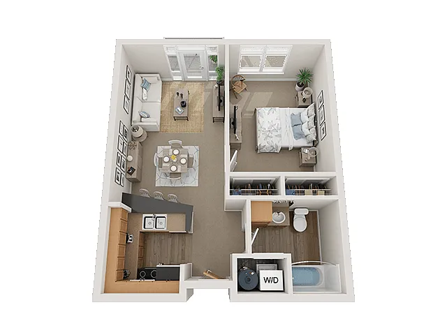 Floor plan 1 Bed 1 Bath