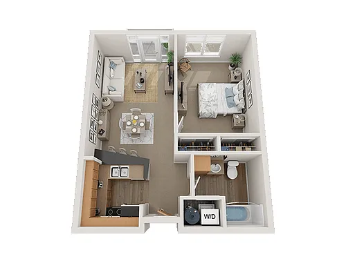 Floor plan 1 Bed 1 Bath