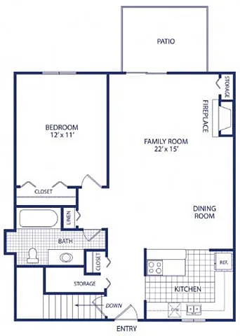 Floor plan One Bedroom
