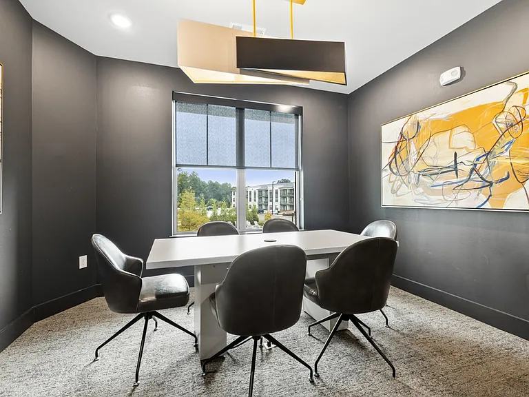 Co-working Lounge with Private Office Spaces and Conference Room