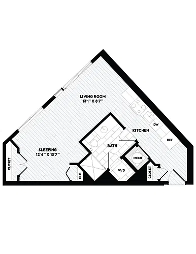 Floor plan Studio-S