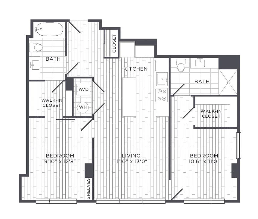 Floor plan Urban Two Bedroom