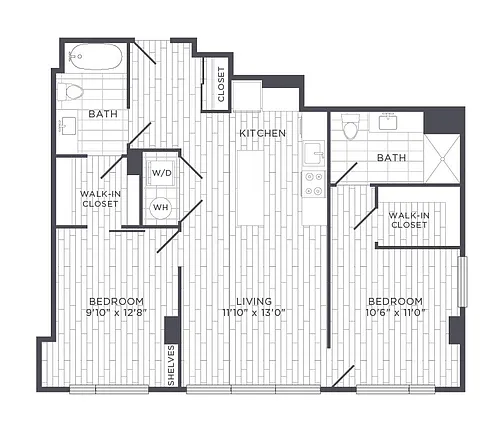 Floor plan Urban Two Bedroom