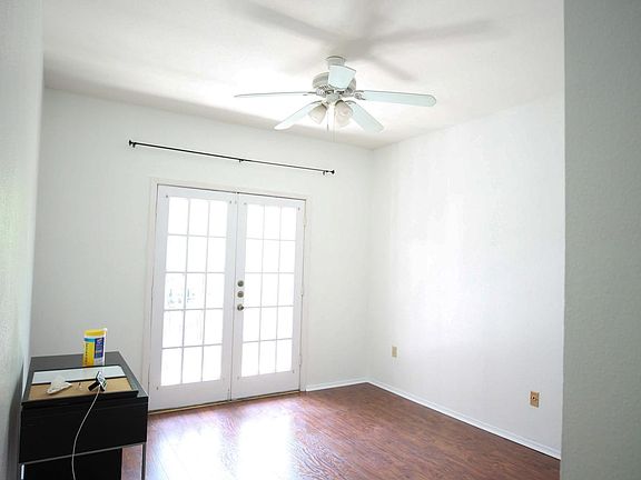 Room 1 has a walk-in closet. The French door leads to a balcony.
