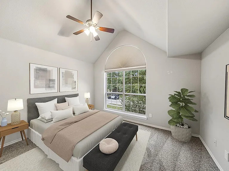 Bedroom 5. This image shows a virtually furnished space. Bedrooms come unfurnished.