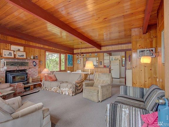 This is the view as you enter the cabin. 
