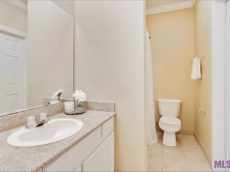 Main bathroom, with door directly in to bedroom #2 and for guest use also.