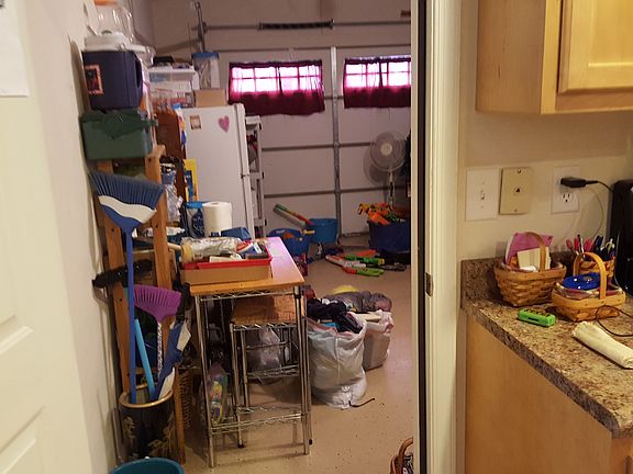 Garage from kitchen view 