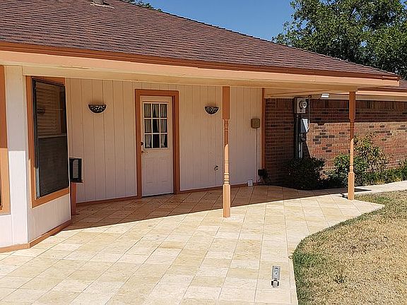 Back porch with sconces