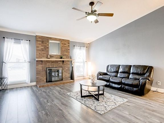 beautiful brick fireplace