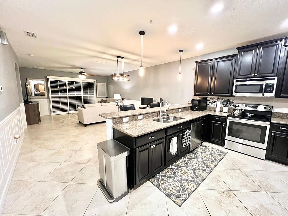 Kitchen overlooking the Dining and Living Room