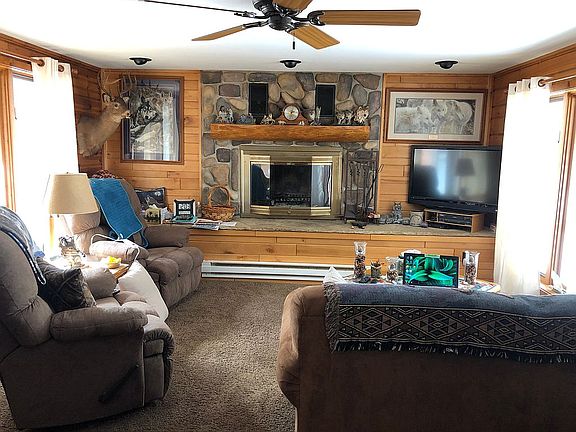 Family room with fire place