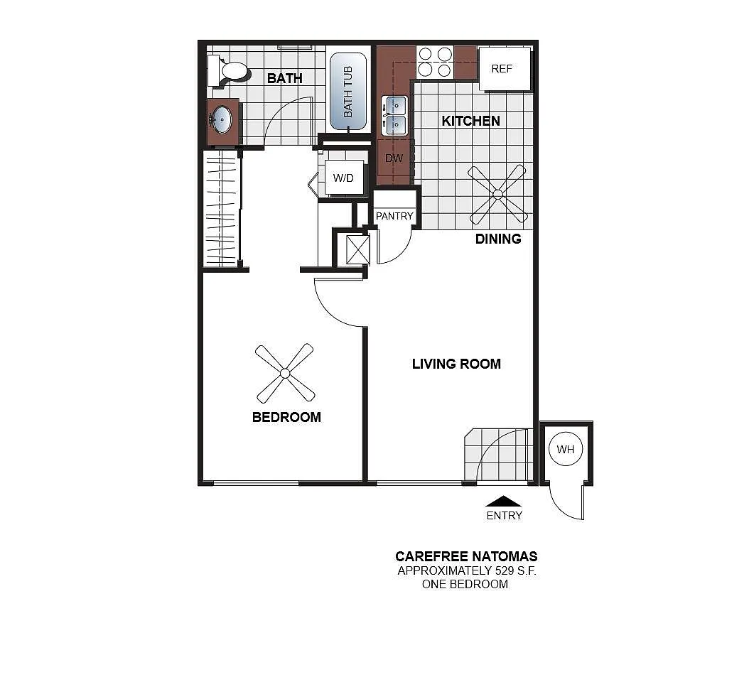 Floor plan Jr 1 Bedroom