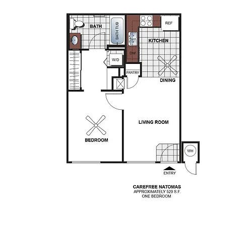 Floor plan Jr 1 Bedroom