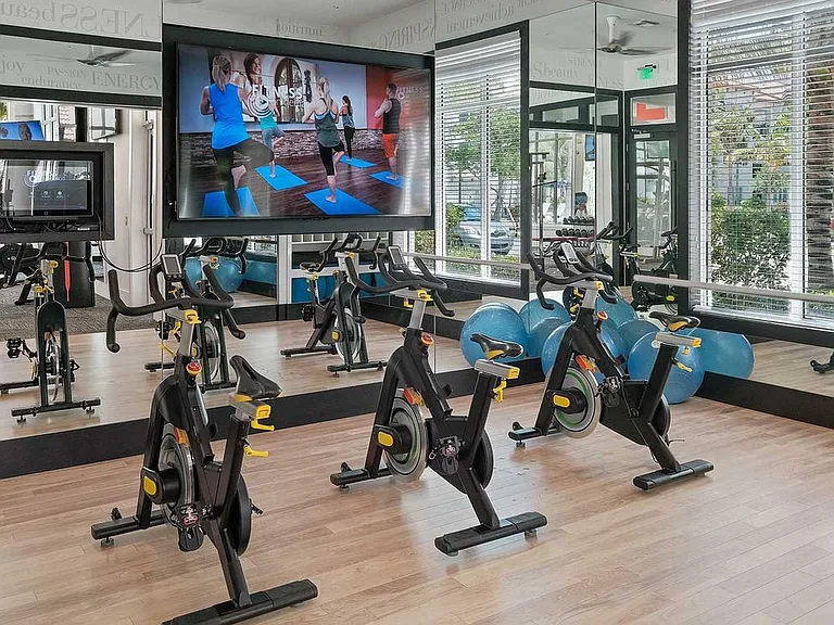 Spin bike room