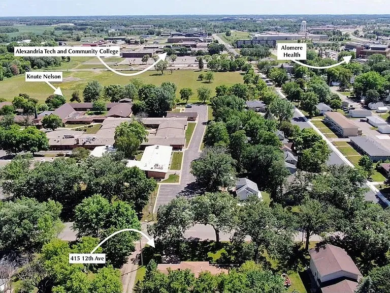 House location compared to Alexandria Technical College and Hospital.