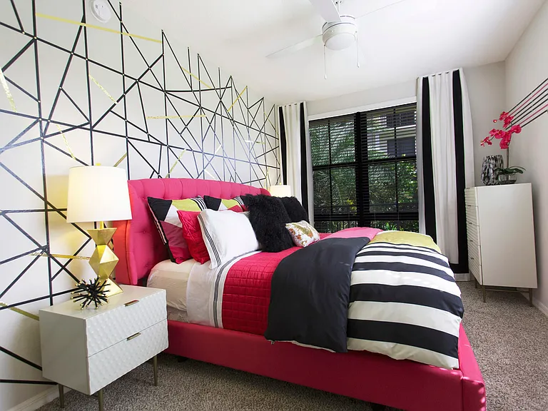 Large bedrooms with ceiling fans