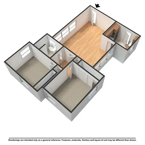 Floor plan Two Bedroom - A3