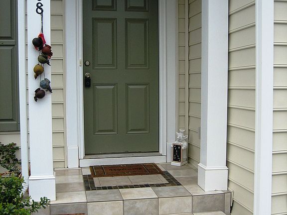 Custom tiled entrance