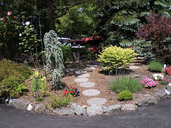 Driveway island