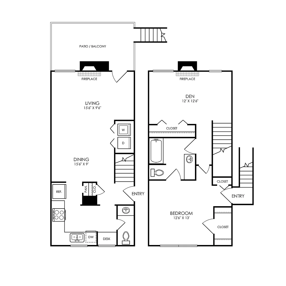 Floor plan A4 Townhome Classic