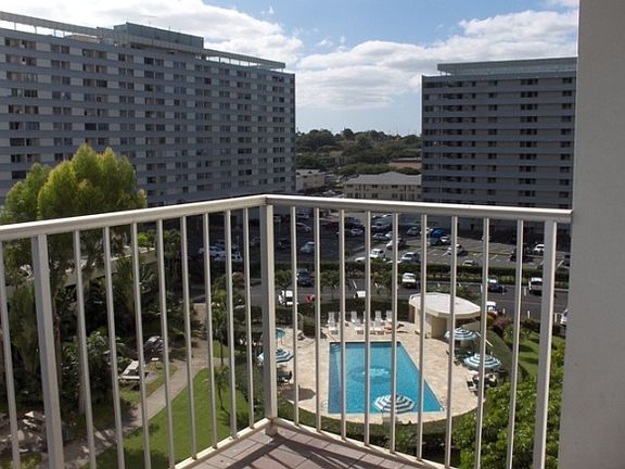 Lanai view of the pool