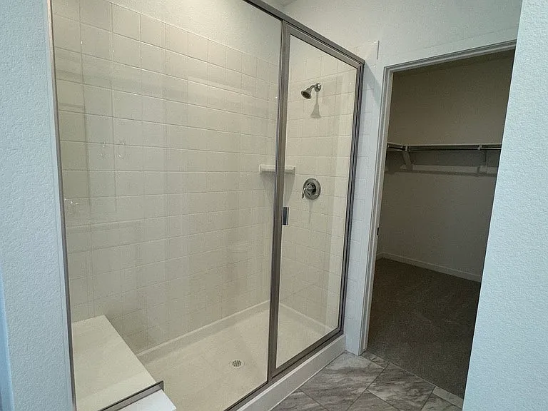 Master Bath shower and walkin closet