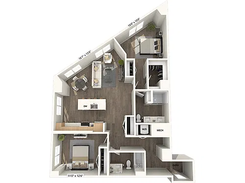 Floor plan B8-1319sf-FinishIII