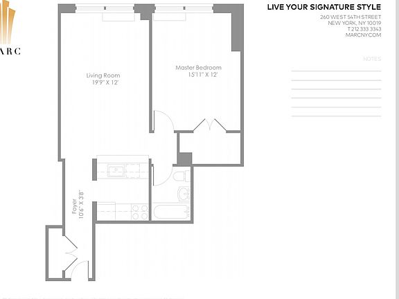 2nd image of 260 W 54th St APT 26D