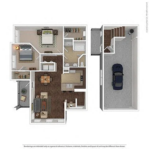 Floor plan Callisto - with attached garages