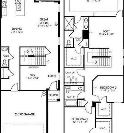 floorplan for first and second floor of the house