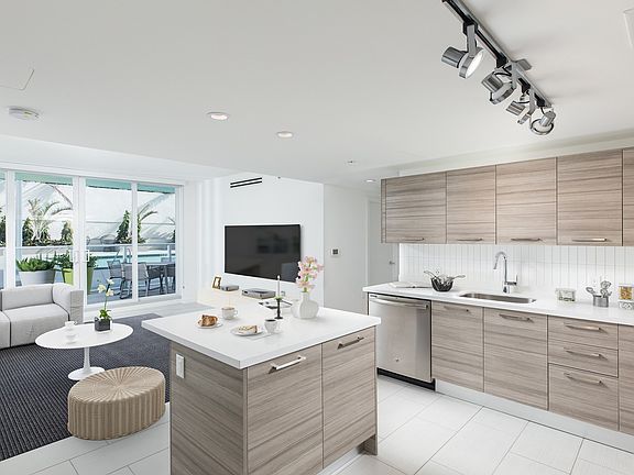 Open concept kitchen with premium finishes