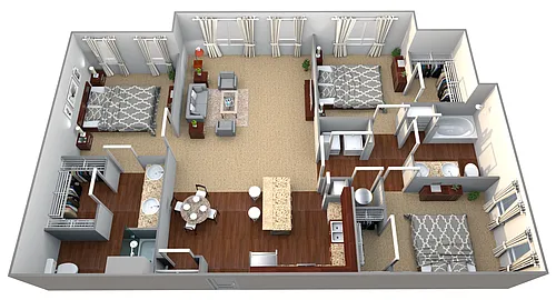 Floor plan C1 3 Bed/2 Bath