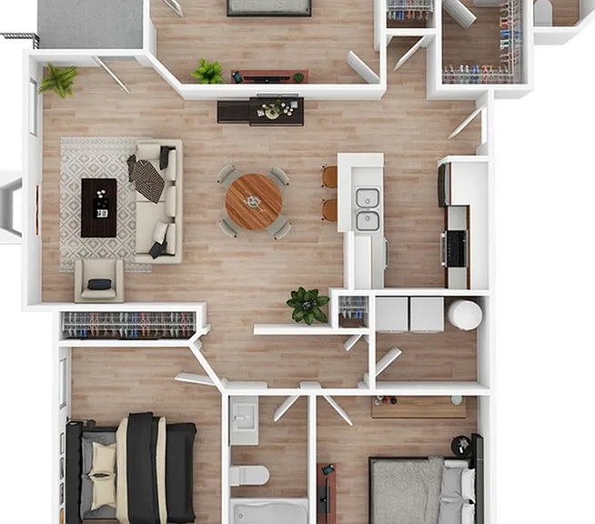 3 Bedroom | 2 Bath | 1242 SF 3 Bedroom | 2 Bath | 1242 SF