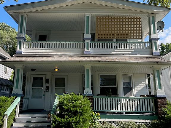 Large upstairs balcony on a quiet street for relaxing and hosting