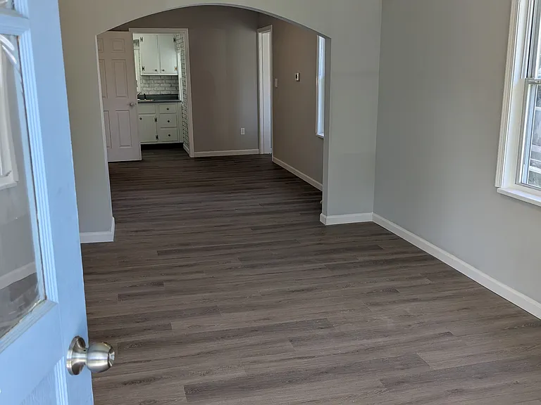 Looking in front door