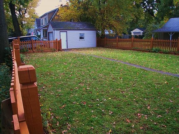Fenced in back yard