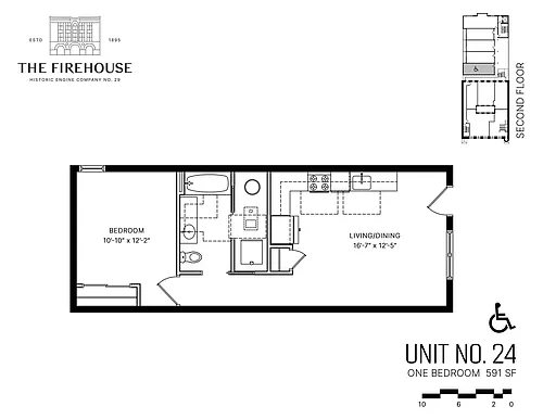 Floor plan 1 Bedroom - Standard