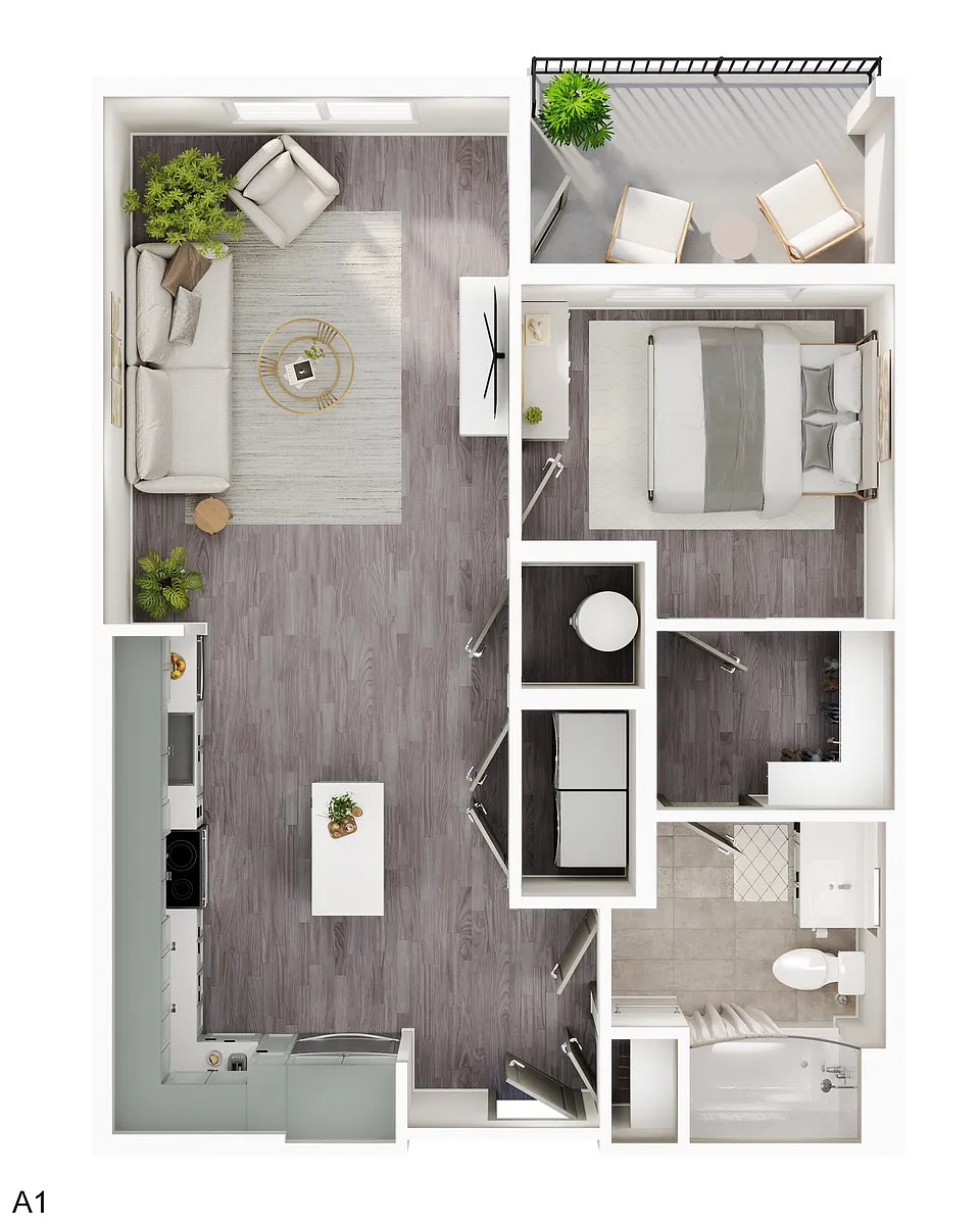 Floor plan 1 Bedroom