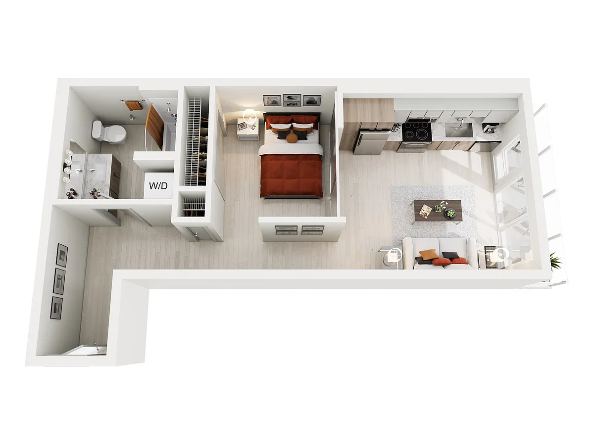 Floor plan 1x1 Urban ZA 598