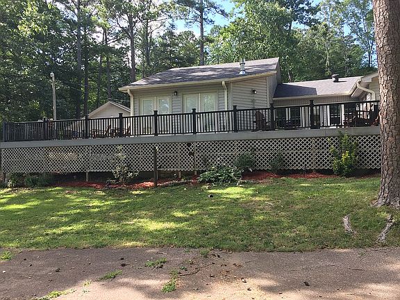 View from lakeside with deck