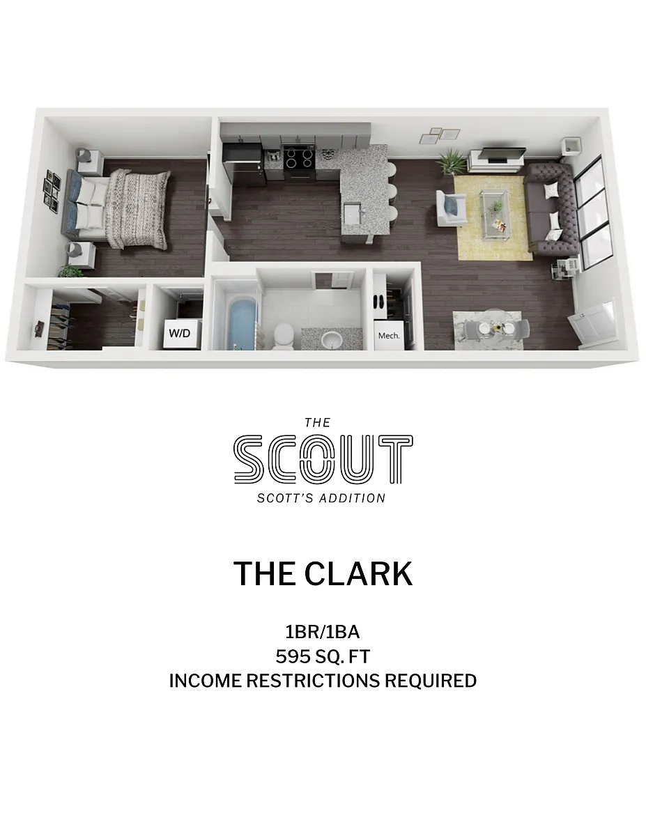 Floor plan *The Clark - Income Restricted*