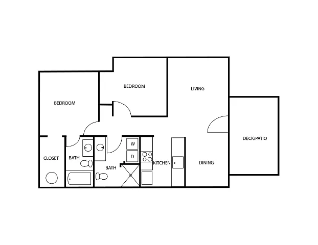Floor plan 2 Bath 2 Bedroom